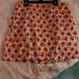 J. Crew flower skirt